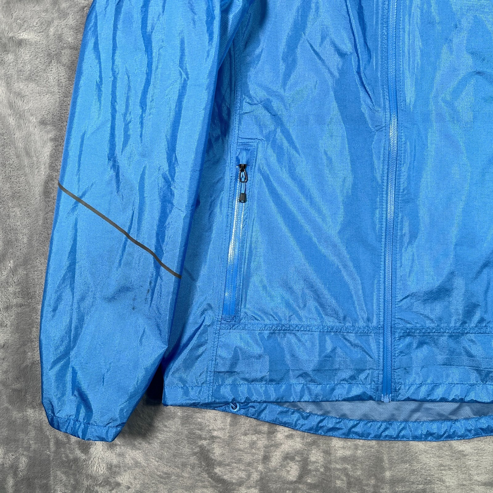Outdoor Research Helium Rain Jacket Womens Medium Blue Lightweight Waterproof — image 3 of 8